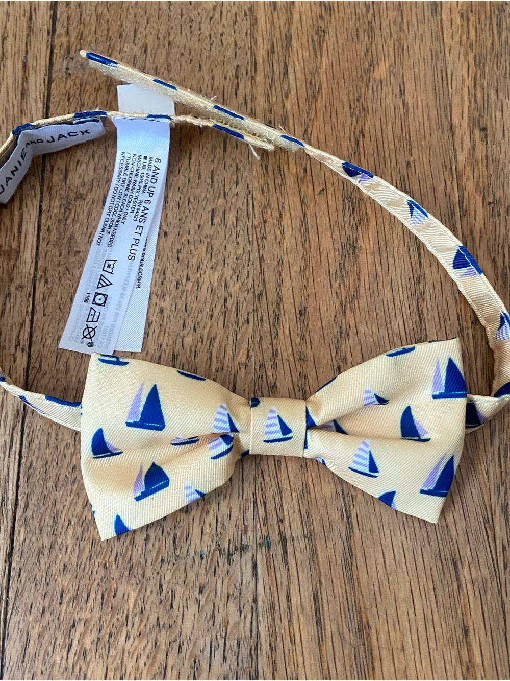 Janie and Jack Yellow Sailboat Kids Bow Tie 6Y+